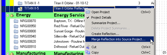 P6 Merge Reflection Context Menu