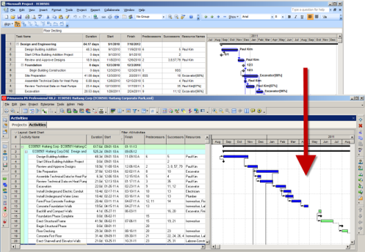 Microsoft Project to Primavera P6 Conversion Service