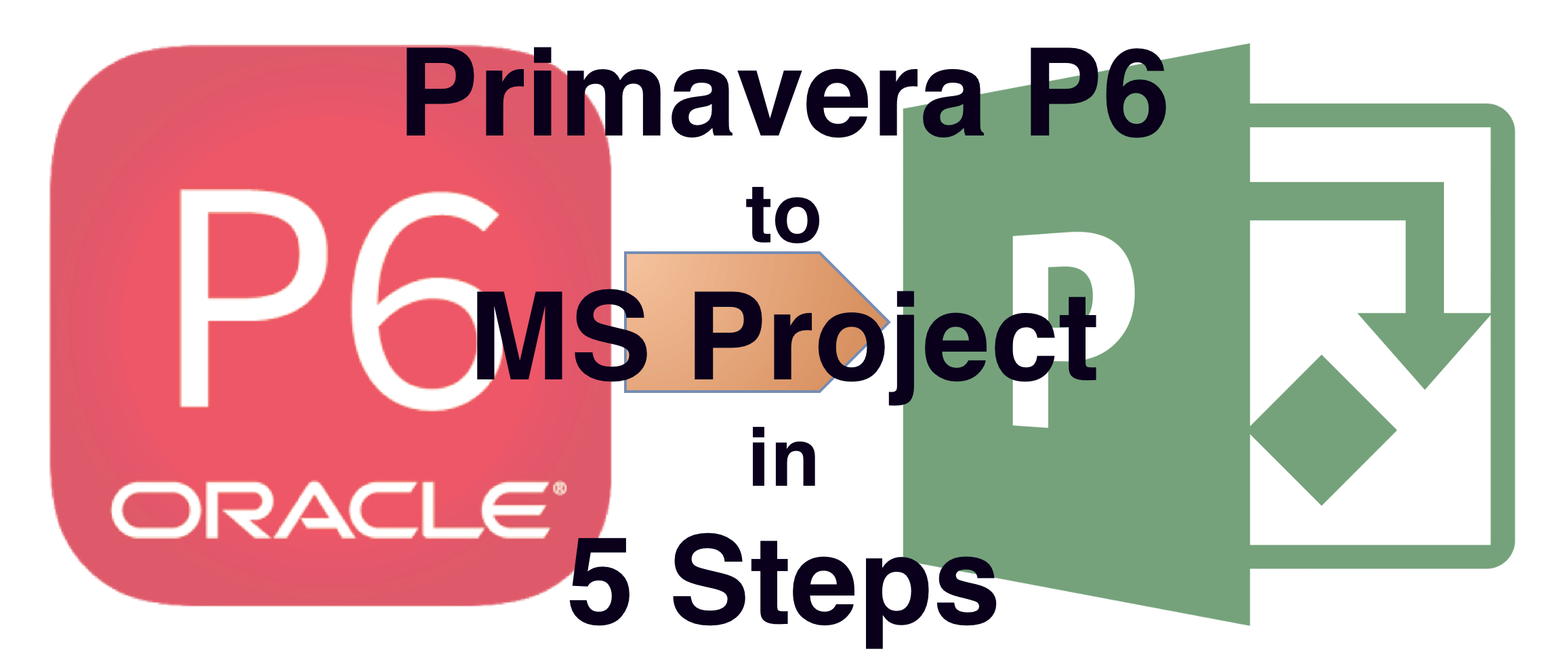 Primavera P6到MS项目，分为5个步骤